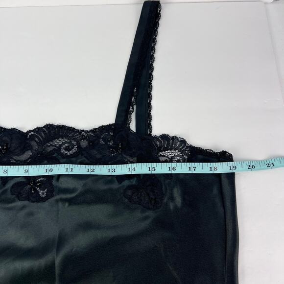 VTG ETIENNE Babydoll Beaded Lace Lingerie Ruffle Layered Hem Maxi Nightgown M - Picture 13 of 13